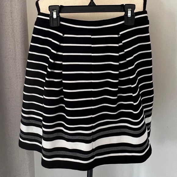 Max Studio Pleated Striped Mini Skirt w/Pockets Size M - Picture 2 of 8
